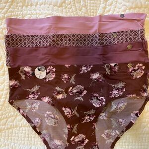 4 pairs Lucky Brand Pink and Brown Panty
